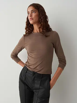 OPUS | Langarmshirt SIFA | braun